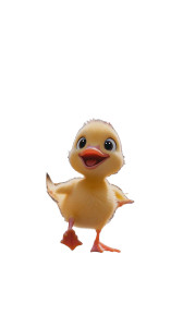 Running Yellow Duckling Vinyl Car Decal Sticker – Waterproof & UV-Resistant 8"