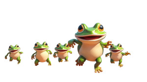 Frogs On Playground Vinyl Car Decal Sticker – Waterproof & UV-Resistant 8"