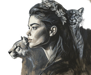 Mythological Portrait Graffiti Vinyl Car Decal Sticker – Waterproof & UV-Resistant 8"