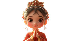 Q-Version Empress Vinyl Car Decal Sticker – Waterproof & UV-Resistant 8"