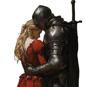 Romantic Knight Kiss Vinyl Car Decal Sticker – Waterproof & UV-Resistant 8" Romantic Knight Kiss Vinyl Car Decal Sticker – Waterproof & UV-Resistant 8"