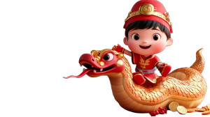 Chinese New Year Boy Vinyl Car Decal Sticker – Waterproof & UV-Resistant 8"