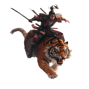 Super Samurai Rider Vinyl Car Decal Sticker – Waterproof & UV-Resistant 8"