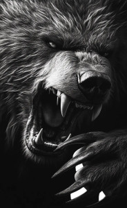Angry Grizzly Bear V6 Vinyl Car Decal Sticker – Waterproof & UV-Resistant 8"