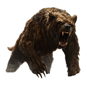 Angry Cave Bear Vinyl Car Decal Sticker – Waterproof & UV-Resistant 8"