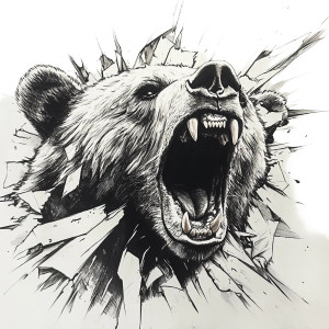 Angry Growling Bear Vinyl Car Decal Sticker – Waterproof & UV-Resistant 8" Angry Growling Bear Vinyl Car Decal Sticker – Waterproof & UV-Resistant 8"