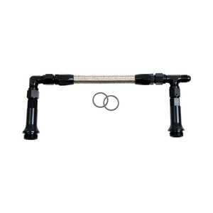 High-Quality SpeedFX Carburetor Fuel Line | Perfect for Holley Dual Feed 4150 Series | Anodized Black Finish | Stainless Steel Braided Hose | Made in U.S.A