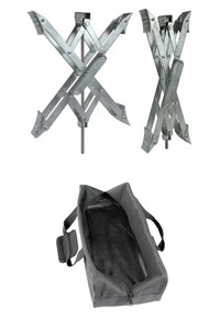 Ultra-Fab Products Wheel Chock | For Tandem Axle Trailers | Super Grip Steel Chocks | Ratchet Wrench & Padlock | Set of 2