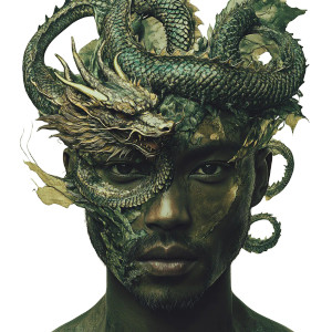 Dragon-Faced Portrait Vinyl Car Decal Sticker – Waterproof & UV-Resistant 8"