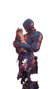 Knight With Cat V42 Vinyl Car Decal Sticker – Waterproof & UV-Resistant 8" Knight With Cat V42 Vinyl Car Decal Sticker – Waterproof & UV-Resistant 8"