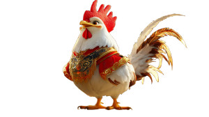 White Rooster Vinyl Car Decal Sticker – Waterproof & UV-Resistant 8"