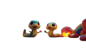 Festive Spring Snake Vinyl Car Decal Sticker – Waterproof & UV-Resistant 8"