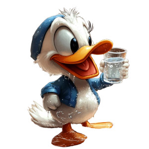 Happy Disney Duck Vinyl Car Decal Sticker – Waterproof & UV-Resistant 8"