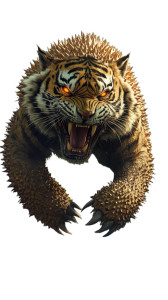 Tiger-Durian Hybrid Vinyl Car Decal Sticker – Waterproof & UV-Resistant 8" Tiger-Durian Hybrid Vinyl Car Decal Sticker – Waterproof & UV-Resistant 8"