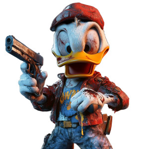 Zombie Donald Duck Vinyl Car Decal Sticker – Waterproof & UV-Resistant 8"
