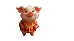 Cute Pig In Costume Vinyl Car Decal Sticker – Waterproof & UV-Resistant 8"