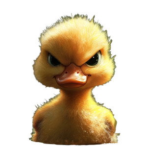 Angry Duckling Vinyl Car Decal Sticker – Waterproof & UV-Resistant 8" Angry Duckling Vinyl Car Decal Sticker – Waterproof & UV-Resistant 8"