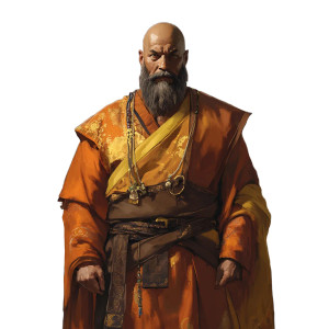 Melancholic Tibetan Monk Vinyl Car Decal Sticker – Waterproof & UV-Resistant 8"