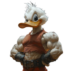 Bodybuilder Scrooge Vinyl Car Decal Sticker – Waterproof & UV-Resistant 8"