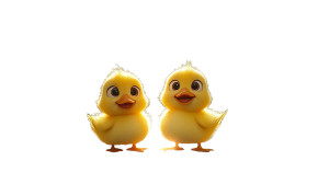 Playful Duck Duo Vinyl Car Decal Sticker – Waterproof & UV-Resistant 8" Playful Duck Duo Vinyl Car Decal Sticker – Waterproof & UV-Resistant 8"