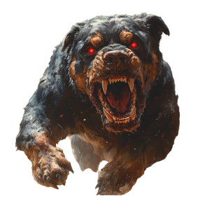 Undead Mastiff Creature Vinyl Car Decal Sticker – Waterproof & UV-Resistant 8"