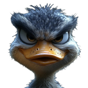 Annoyed Cartoon Duck V6 Vinyl Car Decal Sticker – Waterproof & UV-Resistant 8"