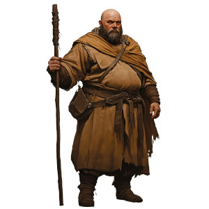 Bard Monk Character Vinyl Car Decal Sticker – Waterproof & UV-Resistant 8"