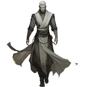 D&D Monk V2 Vinyl Car Decal Sticker – Waterproof & UV-Resistant 8"