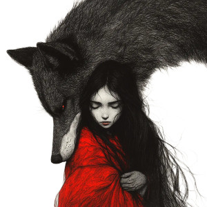 Sad Cloaked Girl Vinyl Car Decal Sticker – Waterproof & UV-Resistant 8"