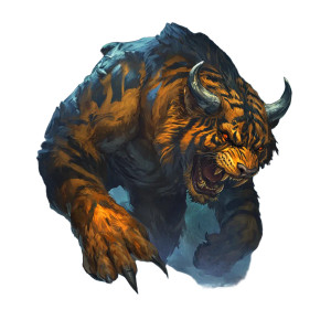 Mythical Bull-Tiger Vinyl Car Decal Sticker – Waterproof & UV-Resistant 8"