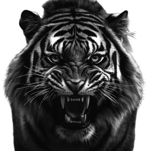 Angry Tiger Vinyl Car Decal Sticker – Waterproof & UV-Resistant 8" Angry Tiger Vinyl Car Decal Sticker – Waterproof & UV-Resistant 8"