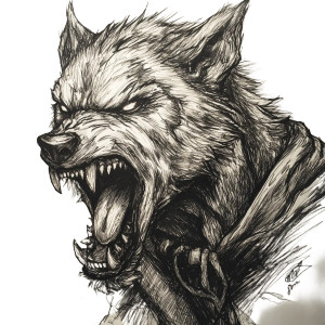 Female Werewolf Vinyl Car Decal Sticker – Waterproof & UV-Resistant 8"