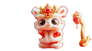 Cute Rabbit Lion Dance Vinyl Car Decal Sticker – Waterproof & UV-Resistant 8" Cute Rabbit Lion Dance Vinyl Car Decal Sticker – Waterproof & UV-Resistant 8"