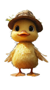 Cute Yellow Duck V22 Vinyl Car Decal Sticker – Waterproof & UV-Resistant 8"