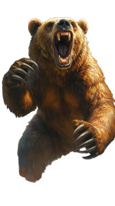 Fierce Grizzly Bear Vinyl Car Decal Sticker – Waterproof & UV-Resistant 8"