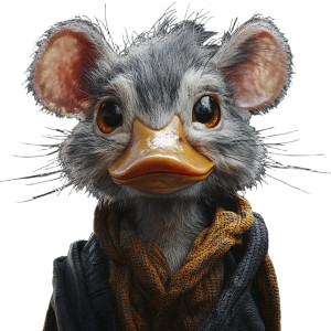 Duck-Mouse Hybrid Vinyl Car Decal Sticker – Waterproof & UV-Resistant 8"