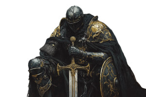 Paladin In Armor Vinyl Car Decal Sticker – Waterproof & UV-Resistant 8"