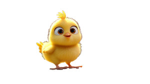 Yellow Baby Chick Vinyl Car Decal Sticker – Waterproof & UV-Resistant 8"