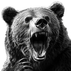 Realistic Bear Head Vinyl Car Decal Sticker – Waterproof & UV-Resistant 8"