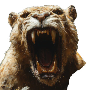 Sabertooth Vinyl Car Decal Sticker – Waterproof & UV-Resistant 8"