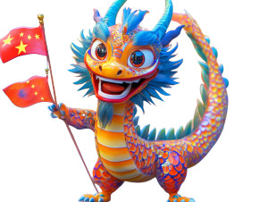 Colorful Cartoon Dragon Vinyl Car Decal Sticker – Waterproof & UV-Resistant 8"