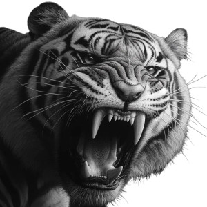Growling Bengal Tiger Vinyl Car Decal Sticker – Waterproof & UV-Resistant 8" Growling Bengal Tiger Vinyl Car Decal Sticker – Waterproof & UV-Resistant 8"