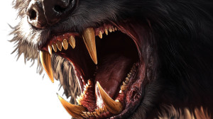 Wolf With Teeth Vinyl Car Decal Sticker – Waterproof & UV-Resistant 8" Wolf With Teeth Vinyl Car Decal Sticker – Waterproof & UV-Resistant 8"