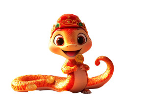 Festive Snake Celebration Vinyl Car Decal Sticker – Waterproof & UV-Resistant 8"