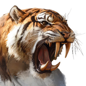 Saber-Toothed Tiger Vinyl Car Decal Sticker – Waterproof & UV-Resistant 8" Saber-Toothed Tiger Vinyl Car Decal Sticker – Waterproof & UV-Resistant 8"