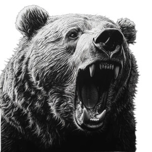 Fierce Growling Bear Vinyl Car Decal Sticker – Waterproof & UV-Resistant 8" Fierce Growling Bear Vinyl Car Decal Sticker – Waterproof & UV-Resistant 8"