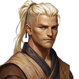 Blonde Monk Character Vinyl Car Decal Sticker – Waterproof & UV-Resistant 8"