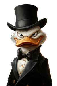 Evil Scrooge Mcduck Vinyl Car Decal Sticker – Waterproof & UV-Resistant 8"