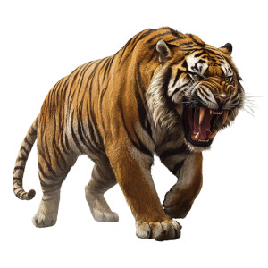 Snarling Tiger Vinyl Car Decal Sticker – Waterproof & UV-Resistant 8" Snarling Tiger Vinyl Car Decal Sticker – Waterproof & UV-Resistant 8"