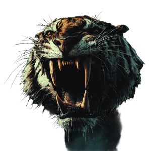 Saber Tooth Roar Vinyl Car Decal Sticker – Waterproof & UV-Resistant 8"